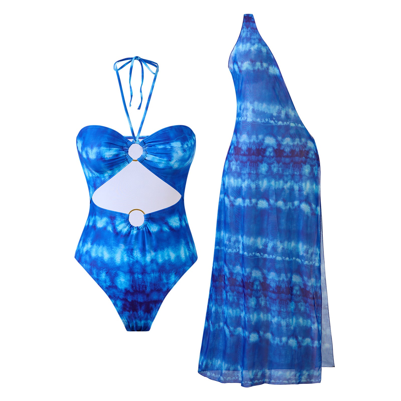 Tide-wave Monokini & Dress Cover-Up Set